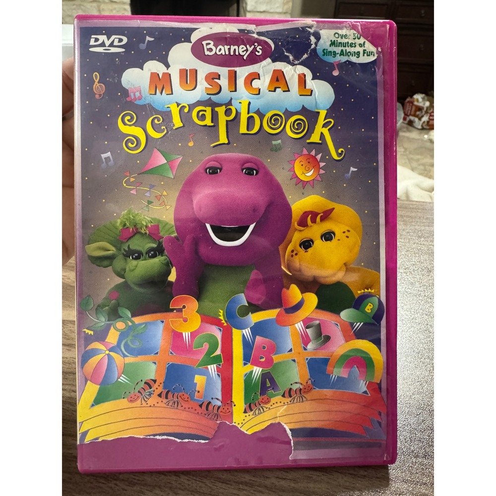 Barney Musical‎ Scrapbook DVD 2004 Sing-Along 14 Songs Vintage Children Cartoon